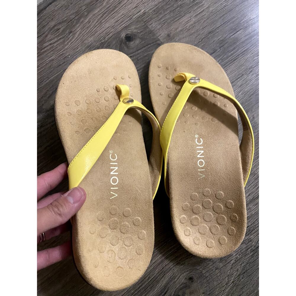 Vionic Women's Yellow Mona Thong Sandals US 8/UK 6/ EU 39 - Picture 4 of 8